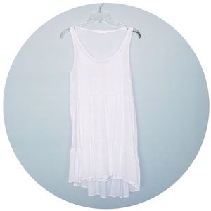 Nine Bird White Tunic Top Dress Lined S